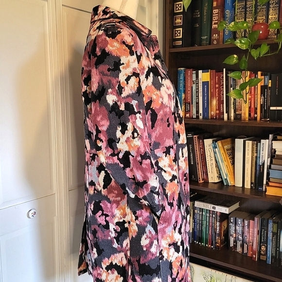 Chico's Spring Summer Floral Topper Blazer Coat Size US 4 / 6 (Small) - Picture 7 of 11